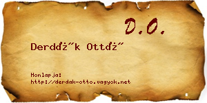 Derdák Ottó névjegykártya